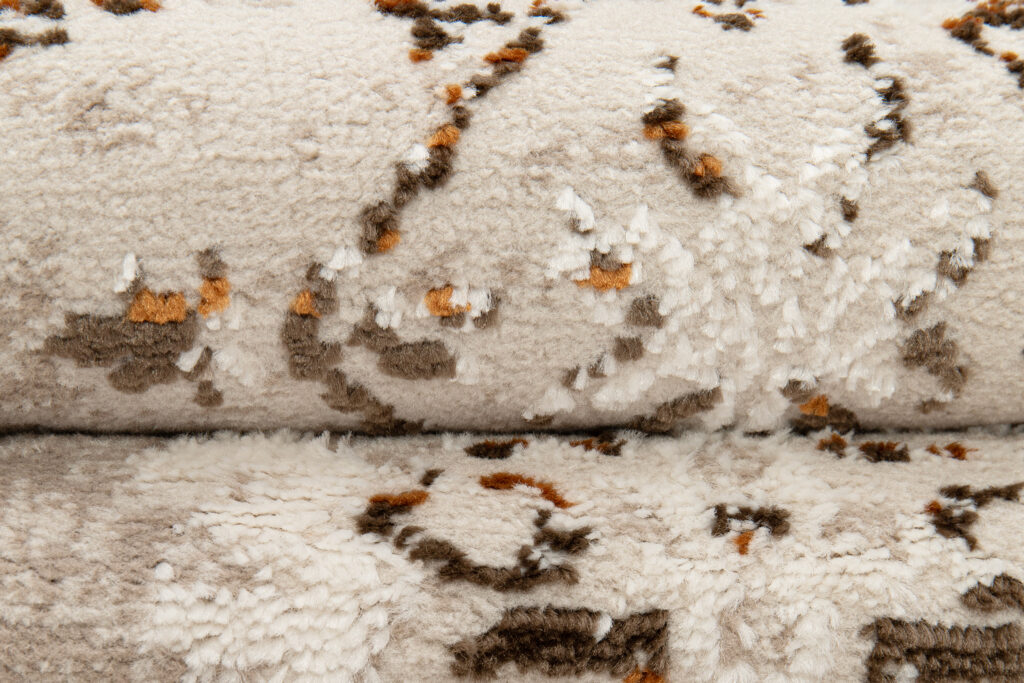 Alfombra Retro Gris Cobre Ornamental Vintage
