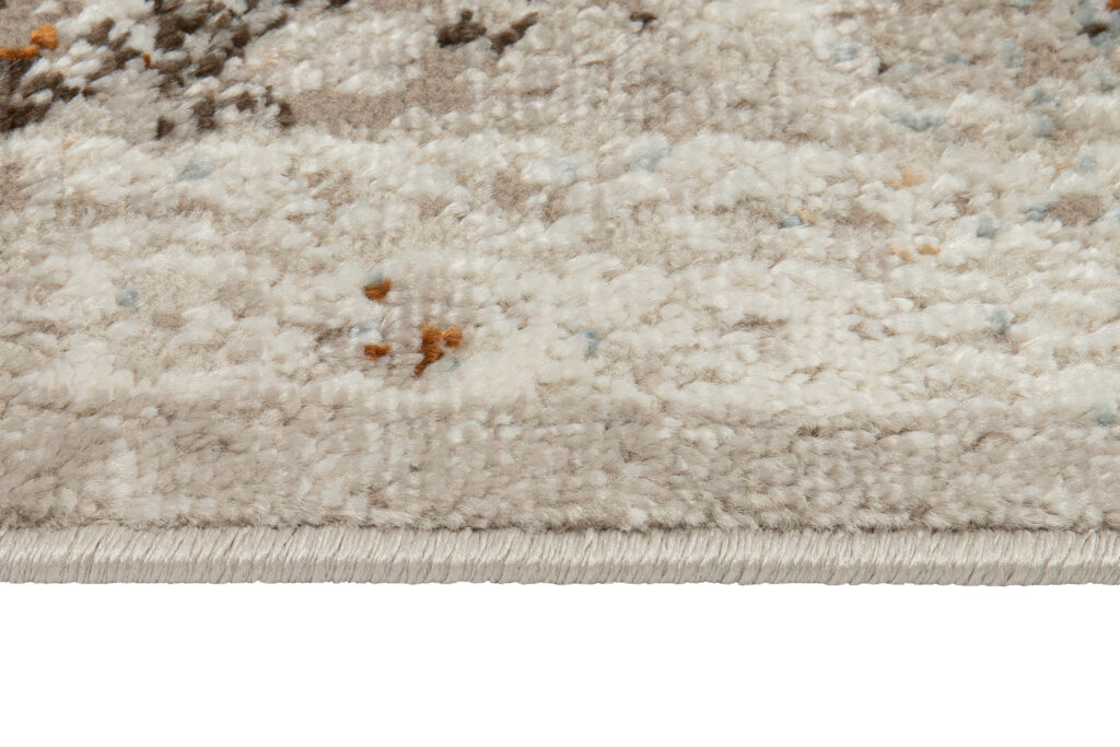 Alfombra Retro Gris Azul Cobre Floral Vintage