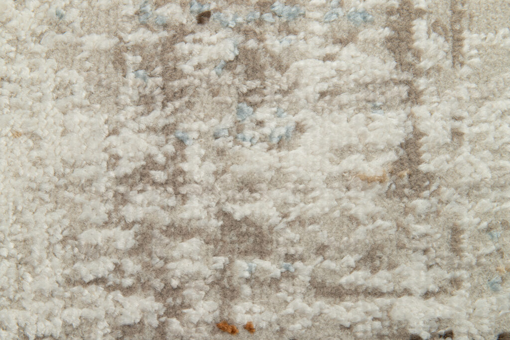 Alfombra Retro Gris Cobre Azul Líneas Moderno
