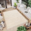 Alfombra Exterior Rio Loop Crema Líneas