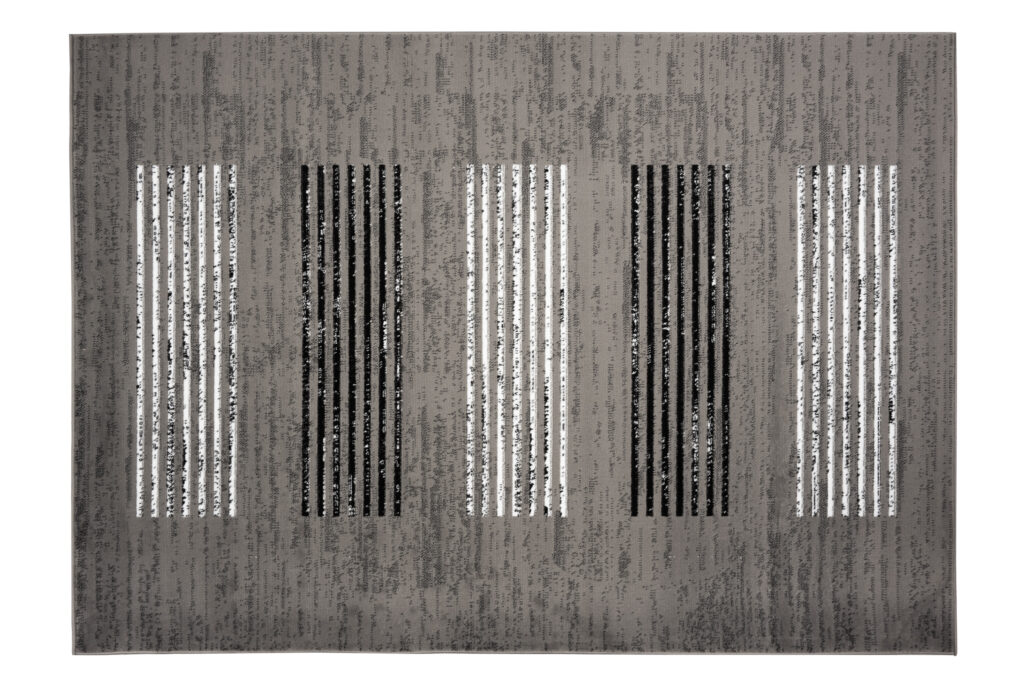 Alfombra Luxury Gris Geométrico Rayas