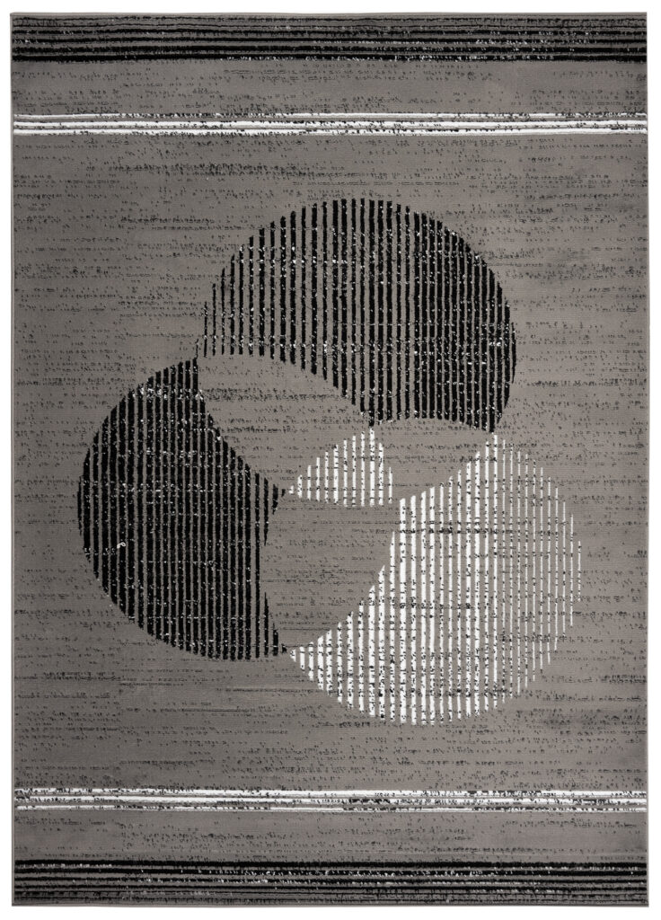 Alfombra Luxury Gris Abstracto Rayas