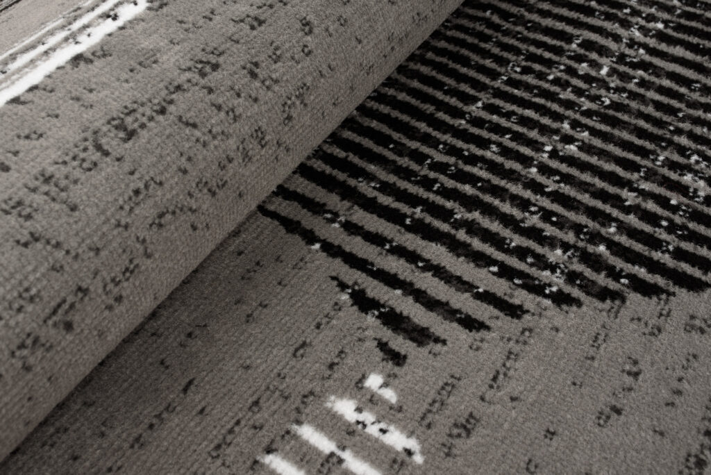 Alfombra Luxury Gris Abstracto Rayas