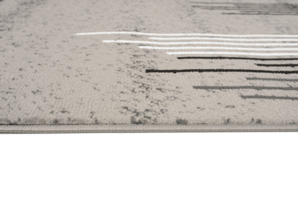 Alfombra Luxury Gris Geométrico Líneas