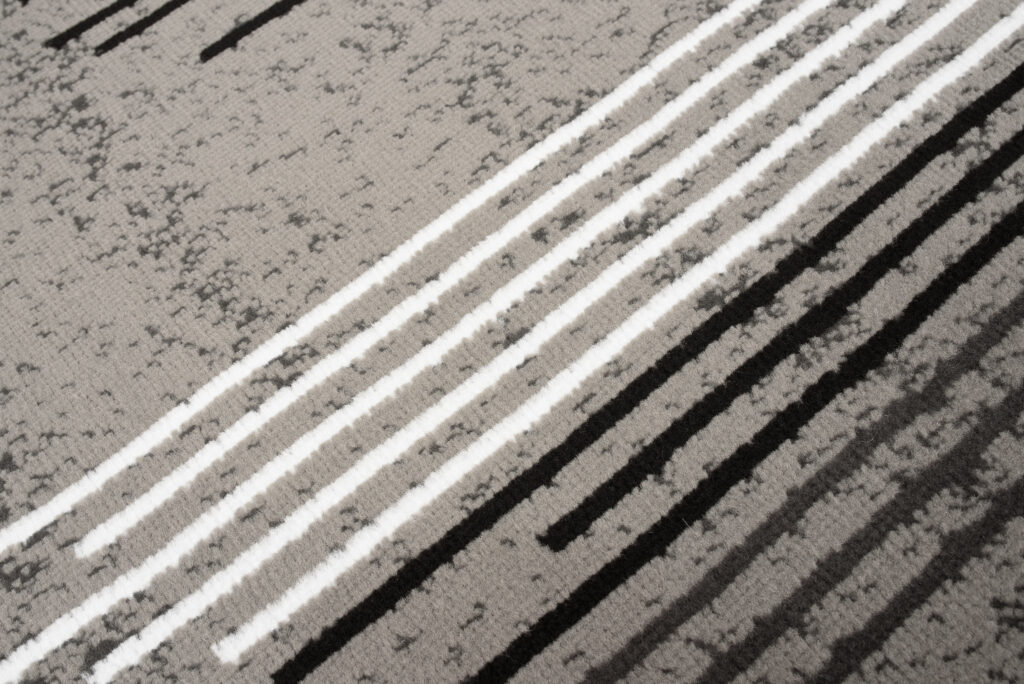 Alfombra Luxury Gris Geométrico Líneas