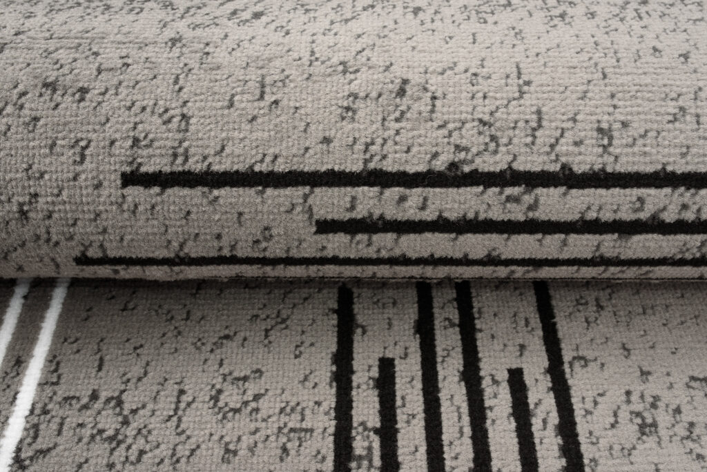 Alfombra Luxury Gris Geométrico Líneas