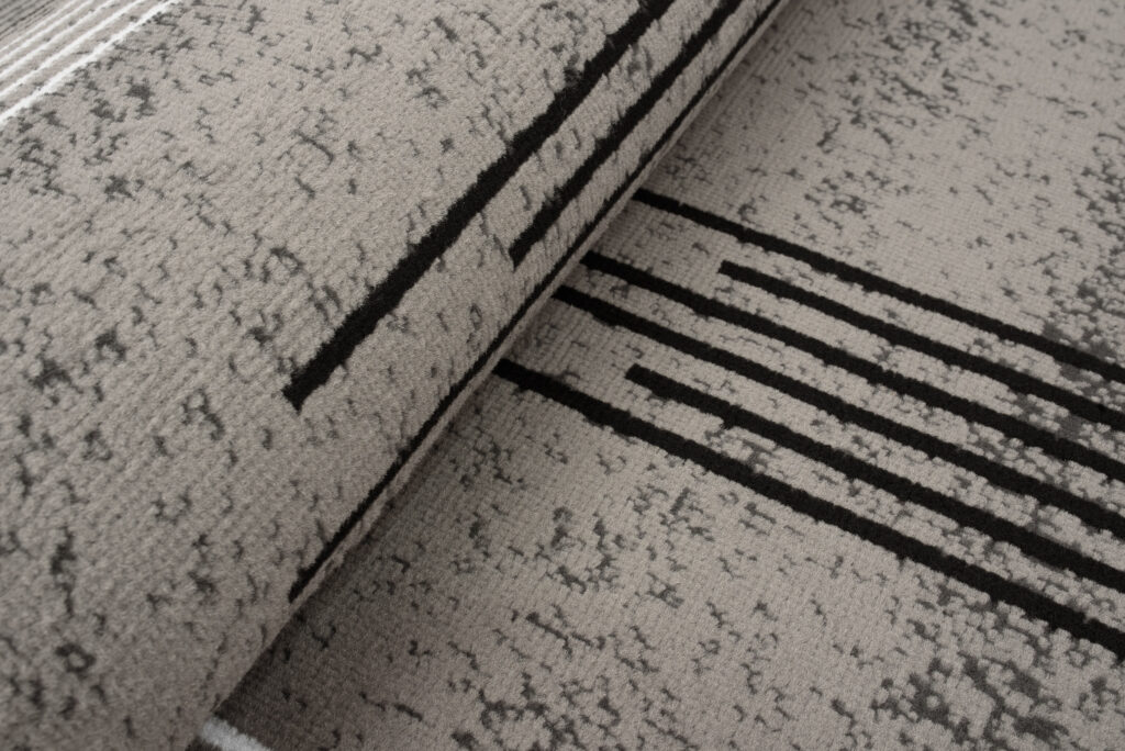 Alfombra Luxury Gris Geométrico Líneas