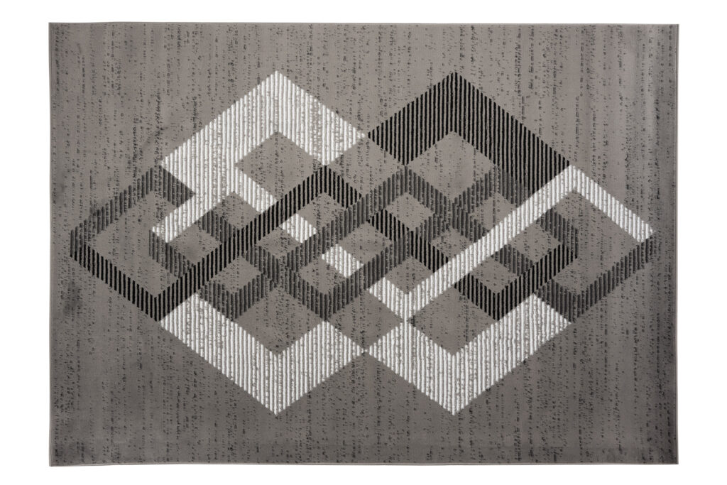 Alfombra Luxury Gris Geométrico Rombos