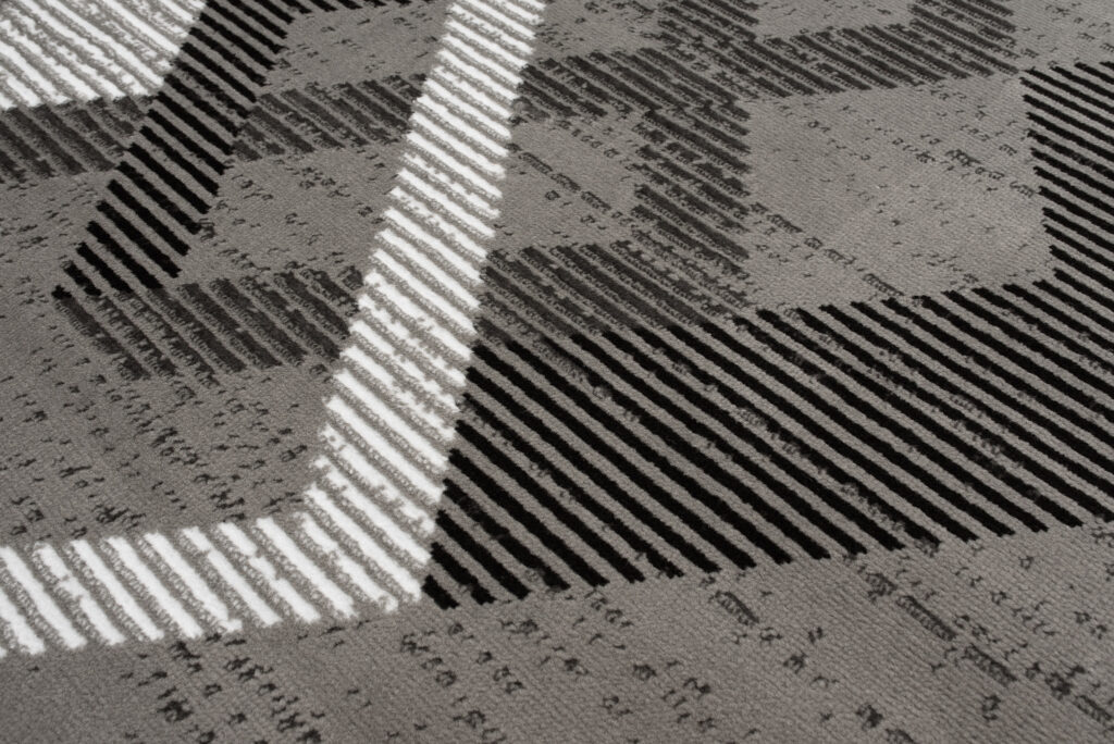 Alfombra Luxury Gris Geométrico Rombos