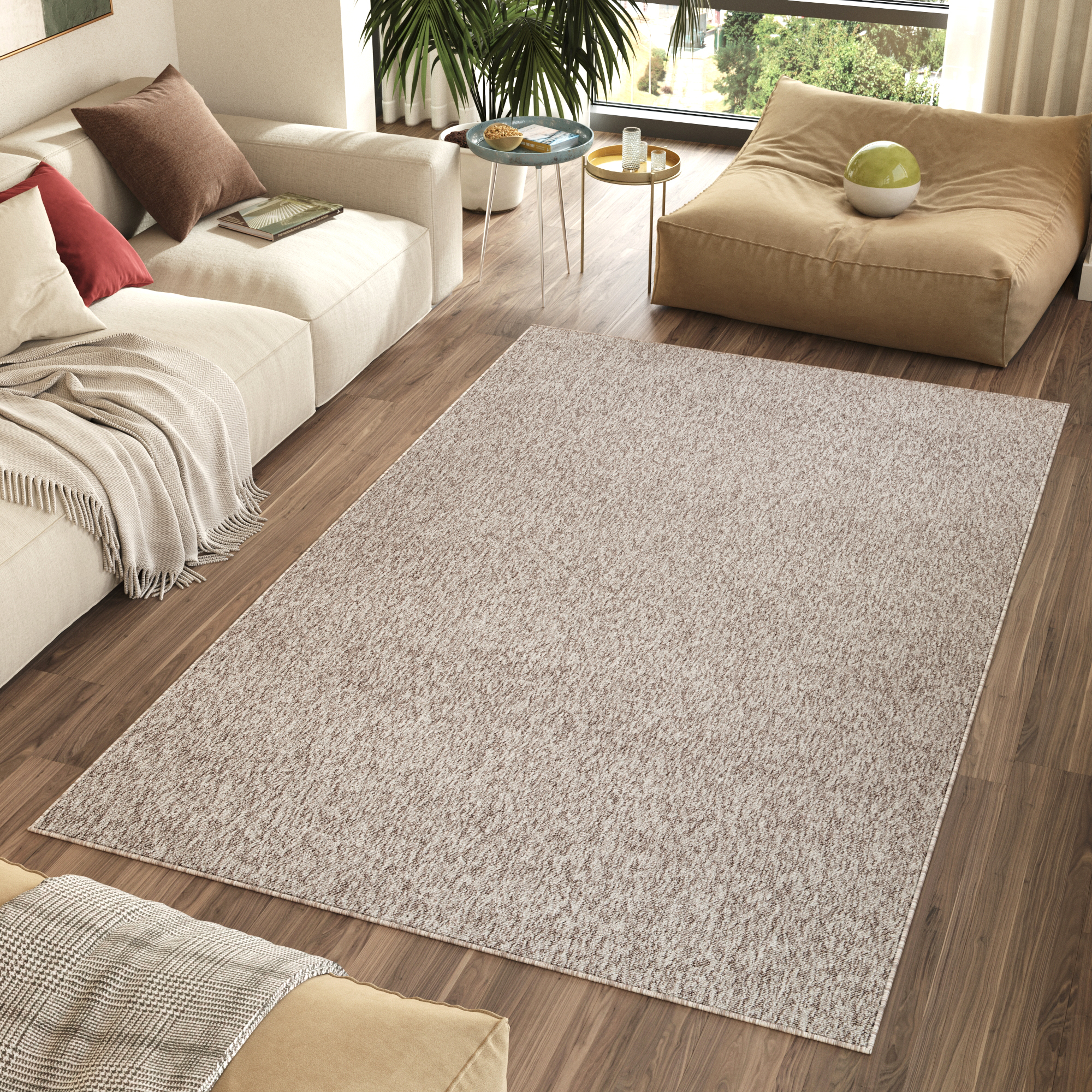 Alfombra Nizza Beige Claro Moderno Antideslizante