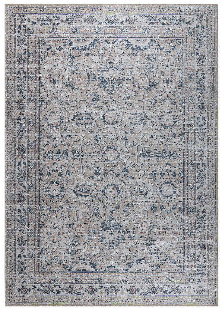 Alfombra Ritz Beige Azul Ornamental