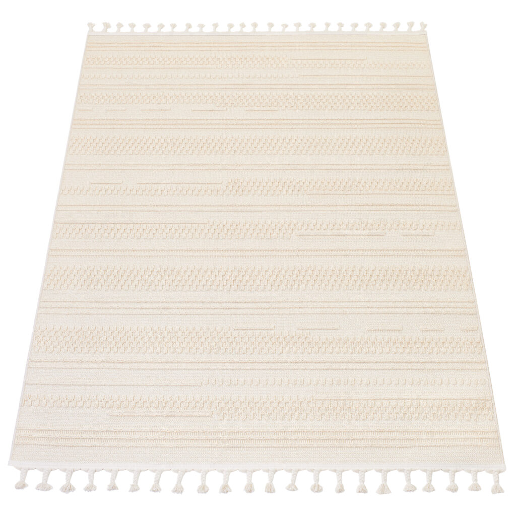 Alfombra Exterior Rio Loop Crema Líneas