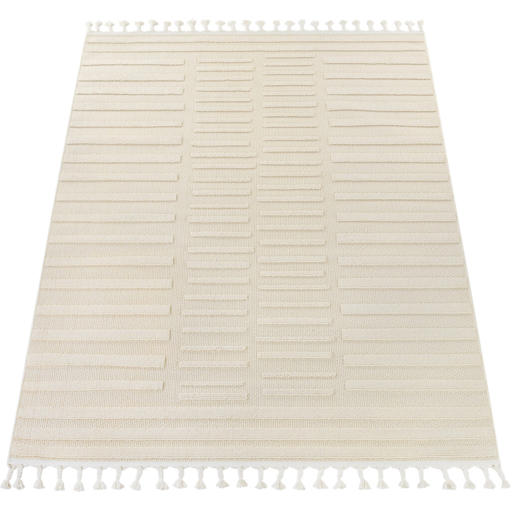 Alfombra Exterior Rio Loop Crema Rayas