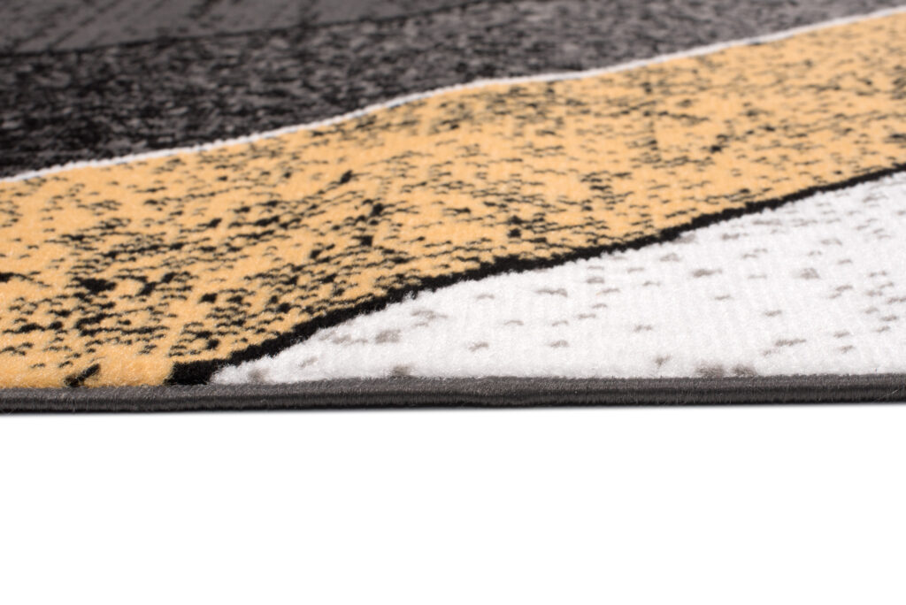 Alfombra Dream Moderno Gris Amarillo Ondas
