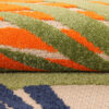 Alfombra Exterior Patio Redonda Multicolores Hojas