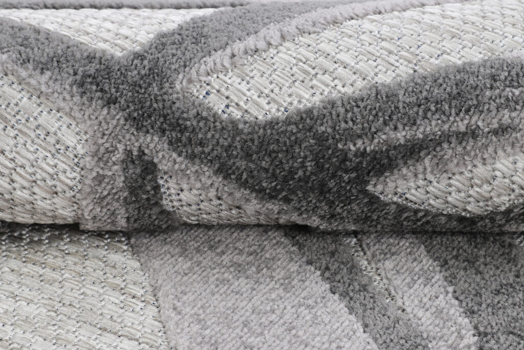 Alfombra Exterior Patio Redonda Gris Beige Hojas