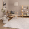 Alfombra Agra Gris Moderna con Flecos