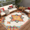 Alfombra Exterior Patio Multicolor Vintage