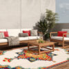 Alfombra Exterior Patio Multicolor Vintage
