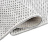Alfombra Agra Gris Moderna con Flecos