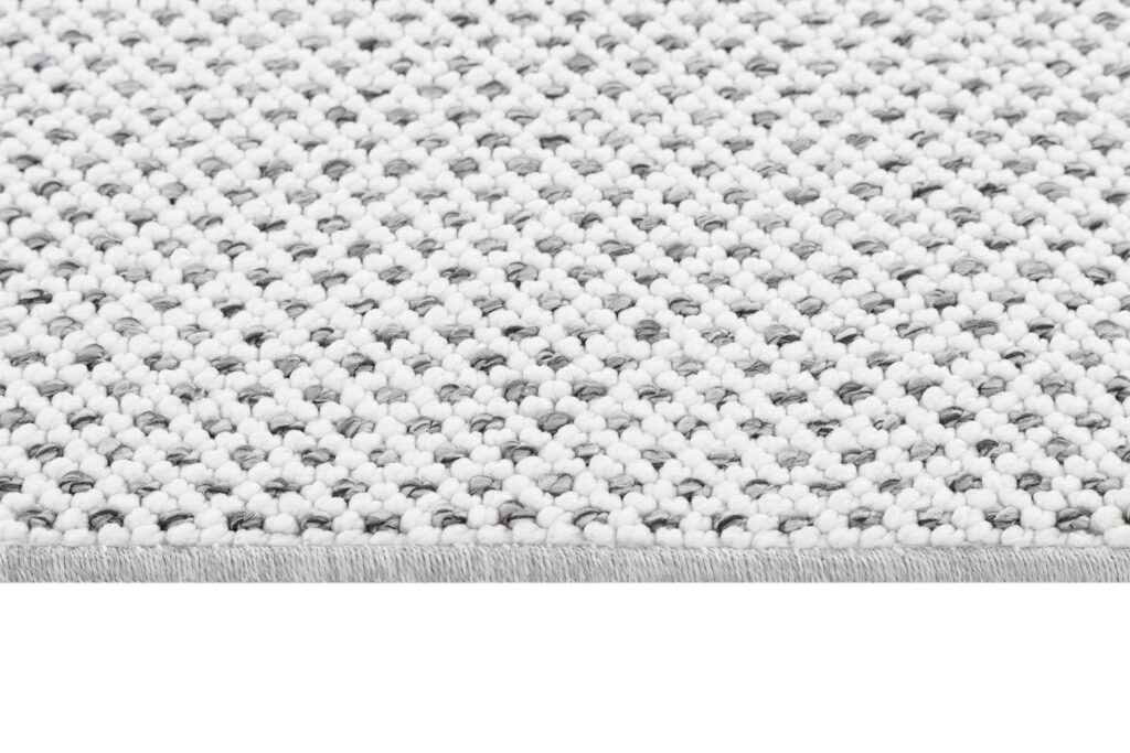 Alfombra Agra Gris Moderna con Flecos