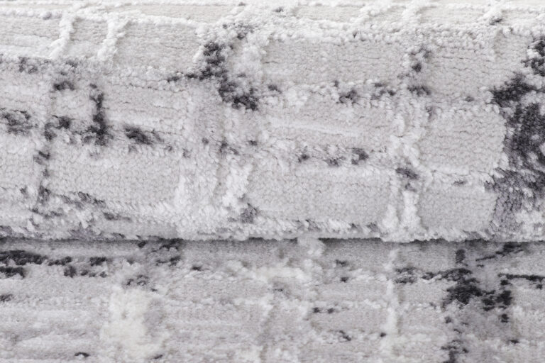 Alfombra Sky Redonda Gris Moderno Enrejado