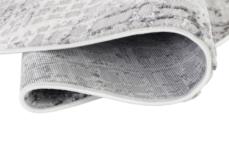 Alfombra Sky Redonda Gris Moderno Enrejado