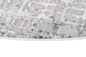 Alfombra Sky Redonda Gris Moderno Enrejado