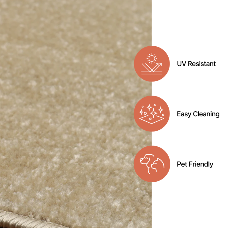 Alfombra Mono Redonda Interior Exterior Amarillo