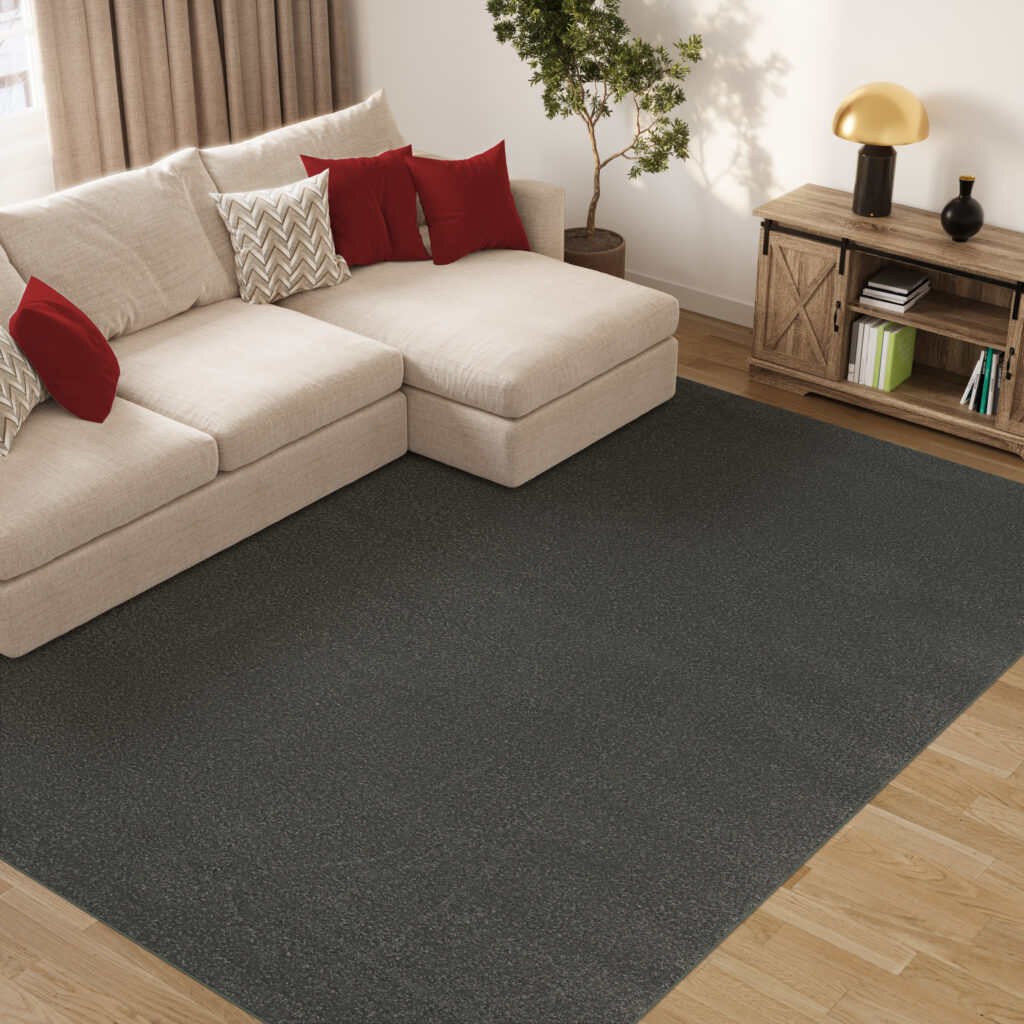Alfombra Mono Interior Exterior Gris Oscuro