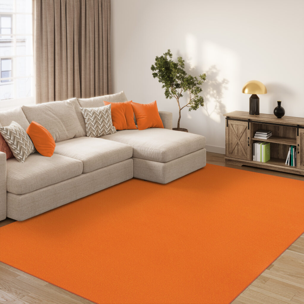 Alfombra Mono Interior Exterior Naranja