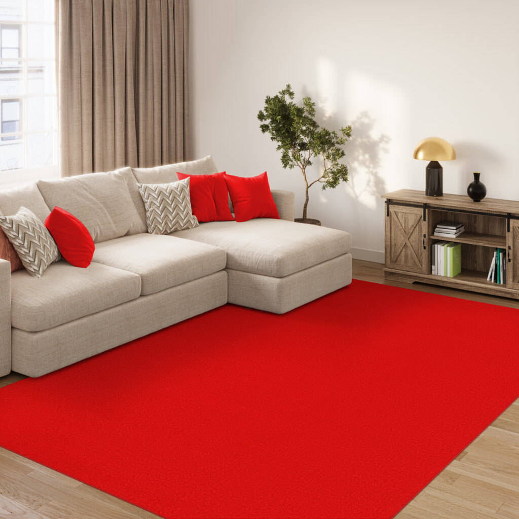 Alfombra Mono Interior Exterior Rojo