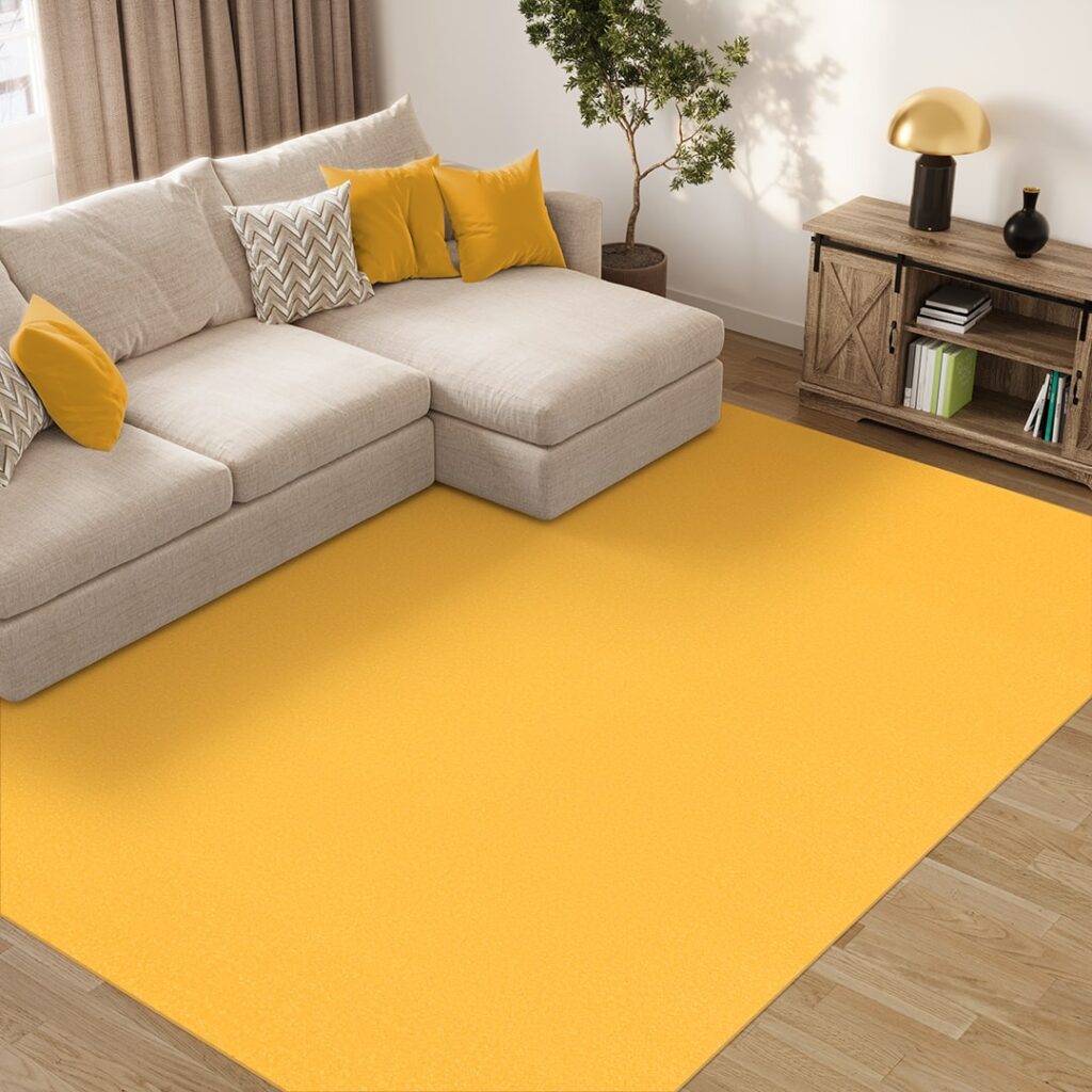 Alfombra Mono Interior Exterior Amarillo