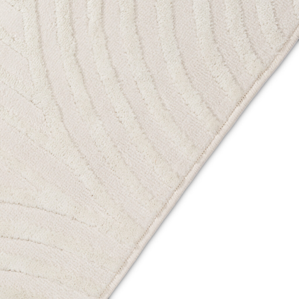 Alfombra Hygge Cuadrada Blanco Roto Óvalos