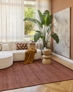 Alfombra Lana Loni Marrón Oscuro