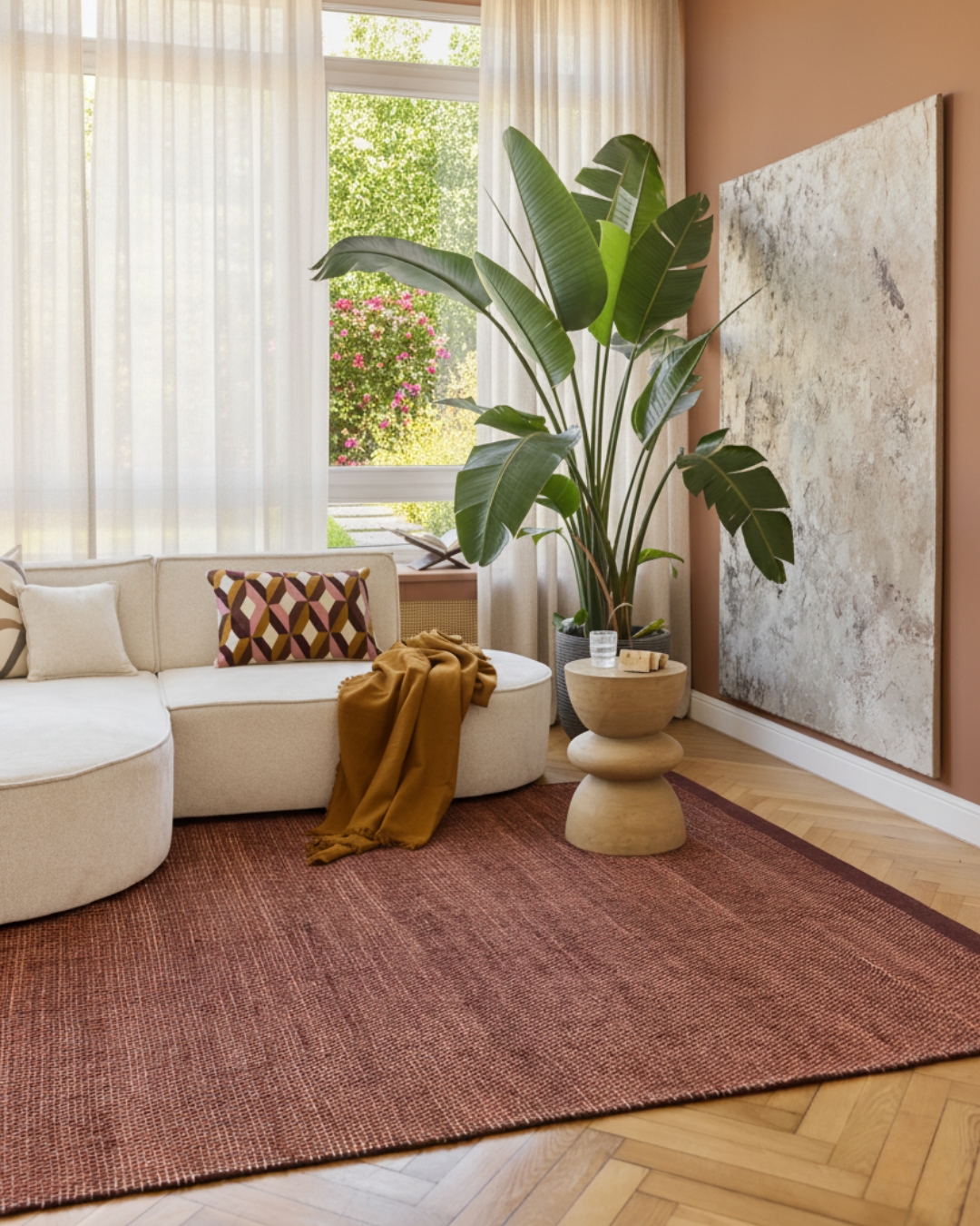 Alfombra Lana Loni Marrón Oscuro