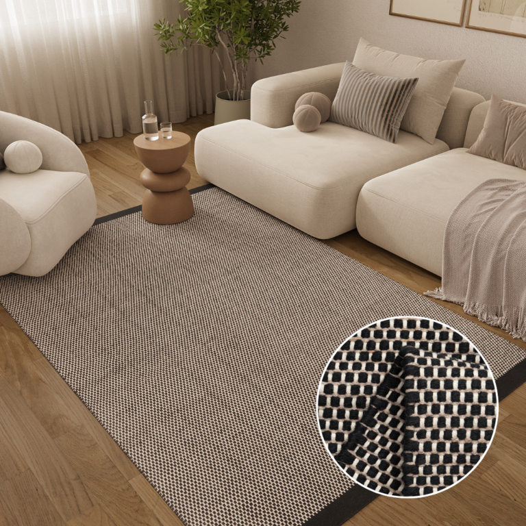 Alfombra Lana Loni Negra