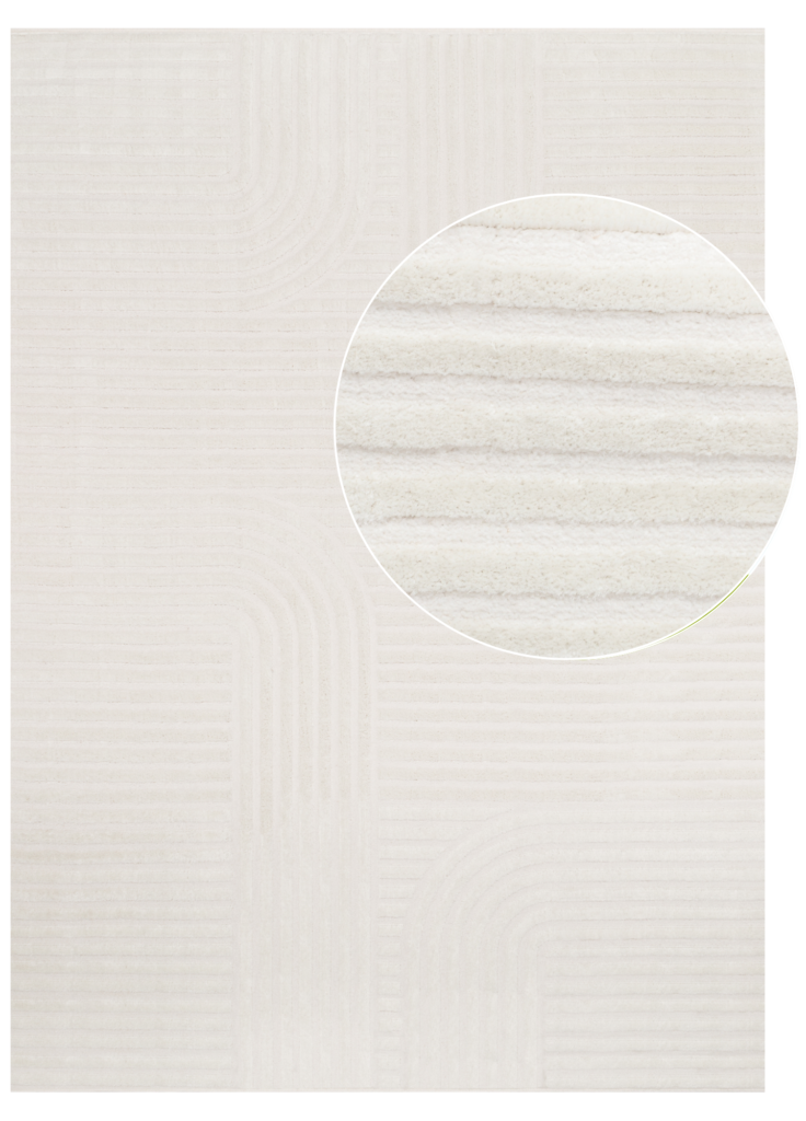 Alfombra Hygge Blanco Roto Rayas