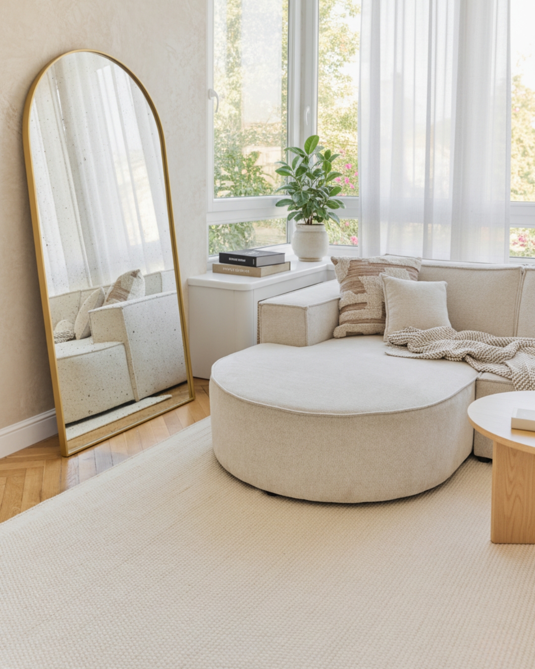 Alfombra Lana Loni Blanca