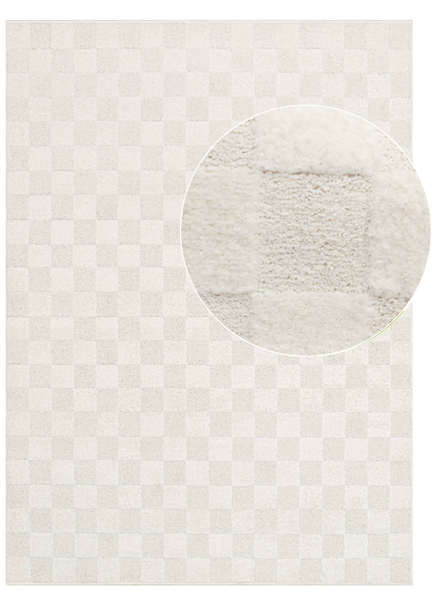 Alfombra Terra Crema Cuadros