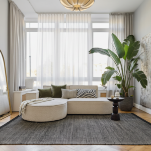 Alfombra Lana Loni Negra