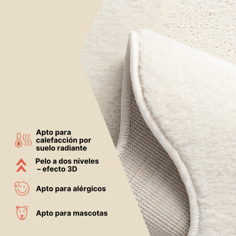 Alfombra Terra Crema Hojas de Palma