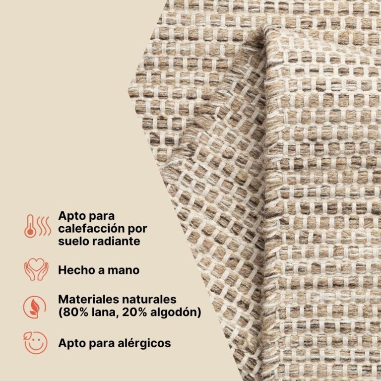 Alfombra Lana Loni Negra