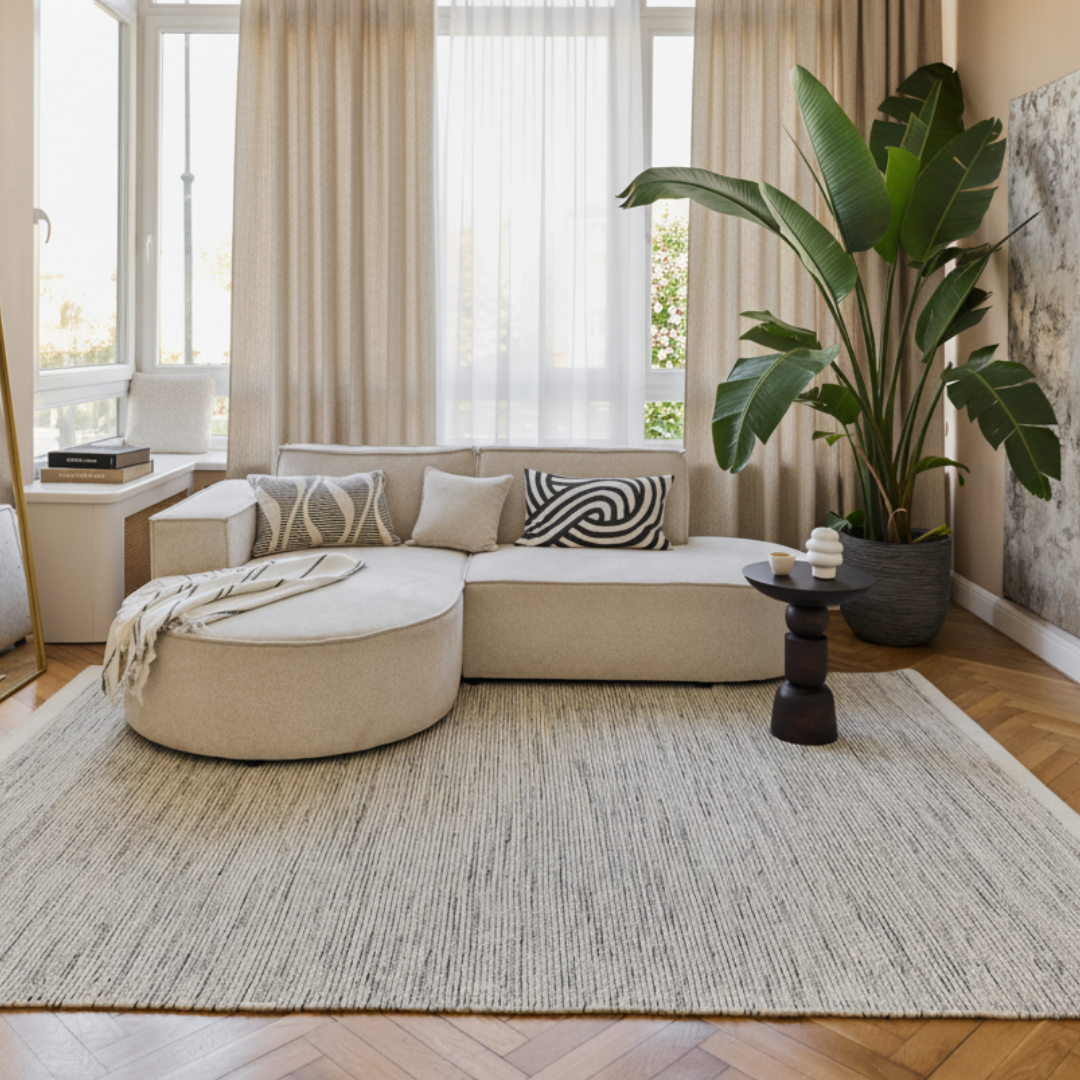 Alfombra Lana Loni Beige