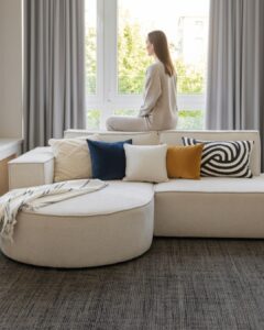 Alfombra Lana Loni Negra