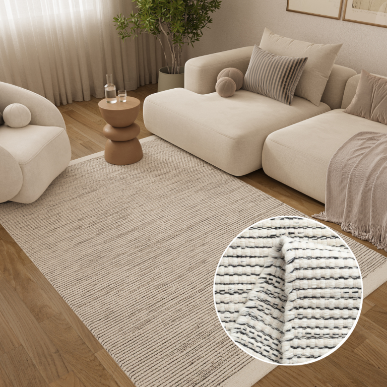 Alfombra Lana Loni Beige