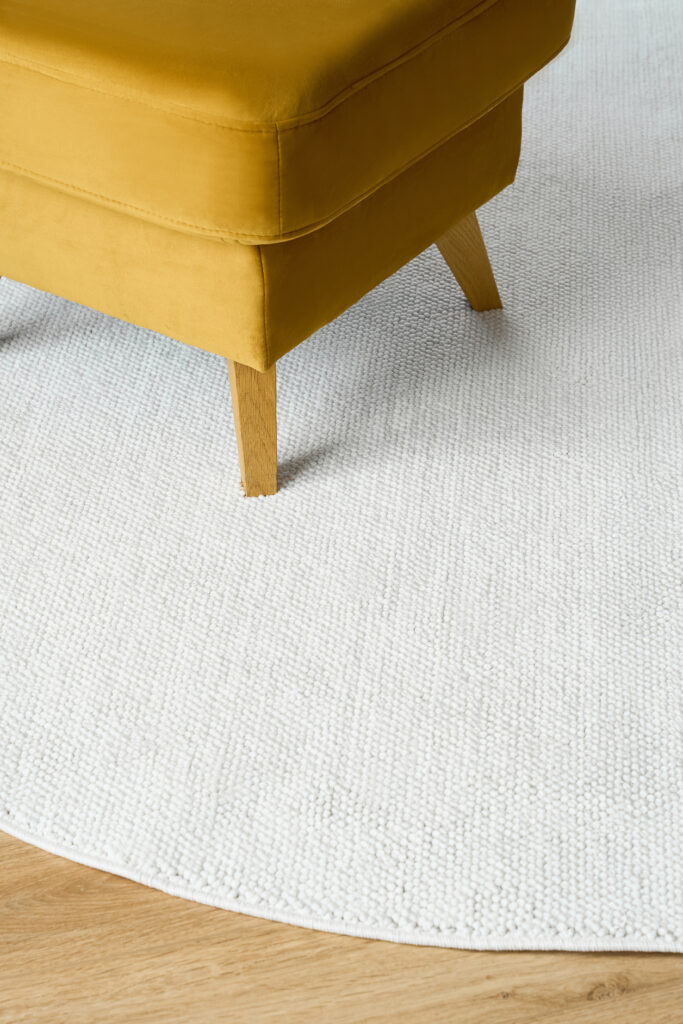 Alfombra Agra Redondo Crema Moderno
