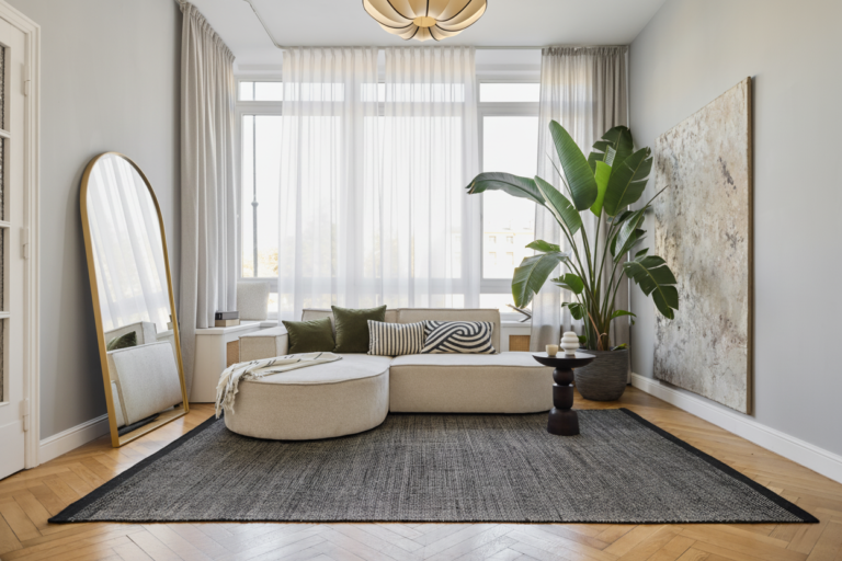 Alfombra Lana Loni Negra