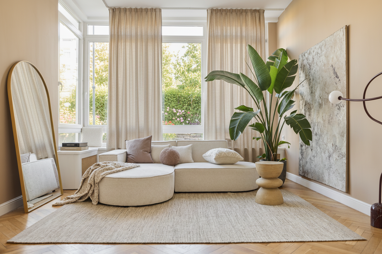 Alfombra Lana Loni Marrón Claro