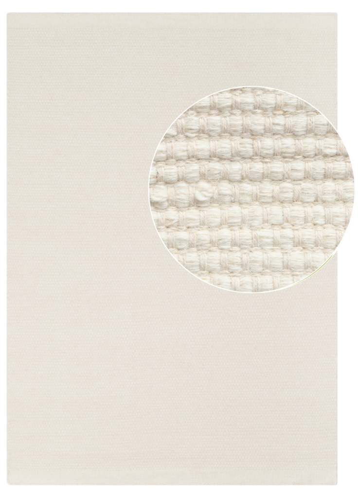 Alfombra Lana Loni Blanca